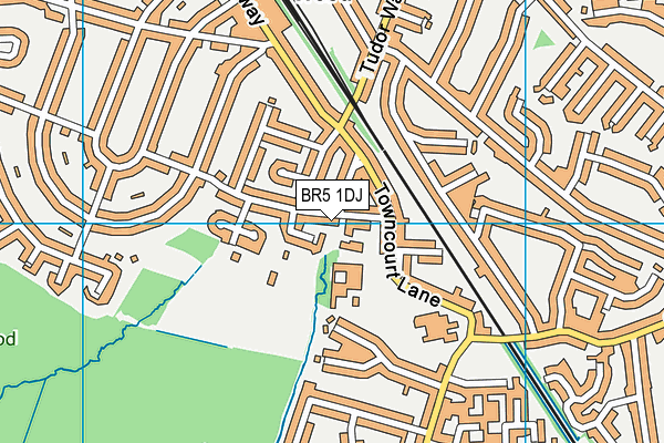 BR5 1DJ map - OS VectorMap District (Ordnance Survey)