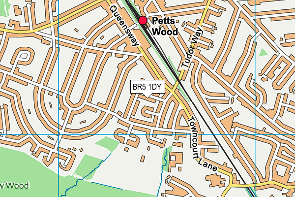 BR5 1DY map - OS VectorMap District (Ordnance Survey)