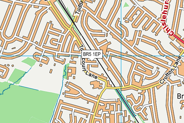 BR5 1EP map - OS VectorMap District (Ordnance Survey)