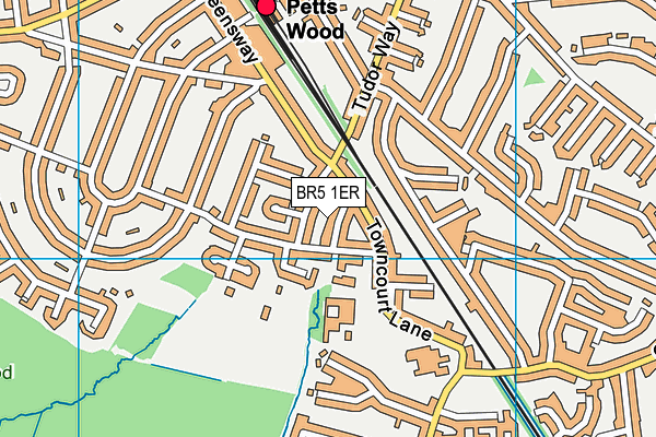 BR5 1ER map - OS VectorMap District (Ordnance Survey)