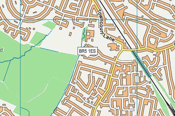 BR5 1ES map - OS VectorMap District (Ordnance Survey)