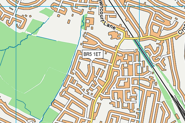 BR5 1ET map - OS VectorMap District (Ordnance Survey)