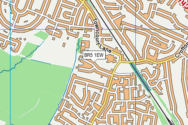 BR5 1EW map - OS VectorMap District (Ordnance Survey)