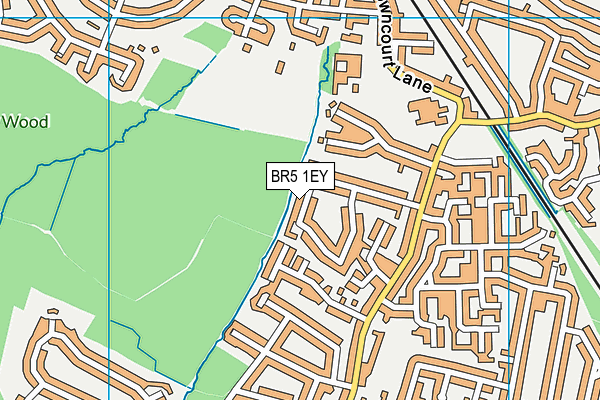 BR5 1EY map - OS VectorMap District (Ordnance Survey)