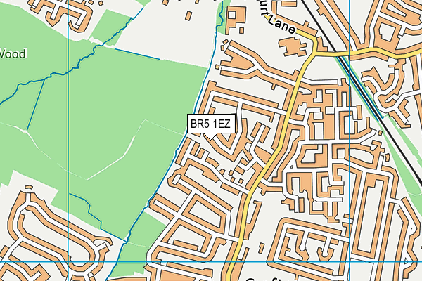 BR5 1EZ map - OS VectorMap District (Ordnance Survey)