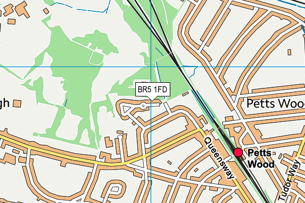 BR5 1FD map - OS VectorMap District (Ordnance Survey)