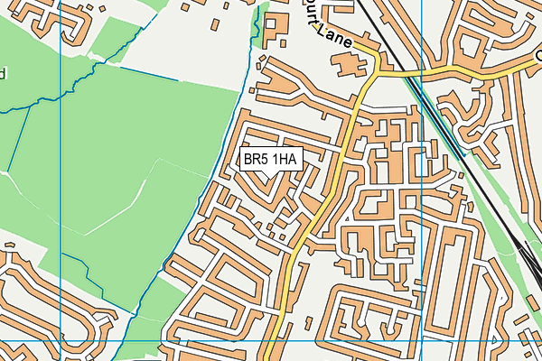BR5 1HA map - OS VectorMap District (Ordnance Survey)