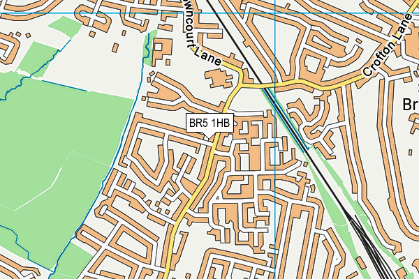 BR5 1HB map - OS VectorMap District (Ordnance Survey)