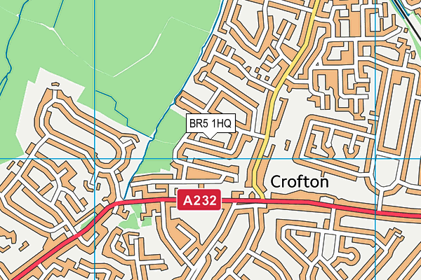 BR5 1HQ map - OS VectorMap District (Ordnance Survey)