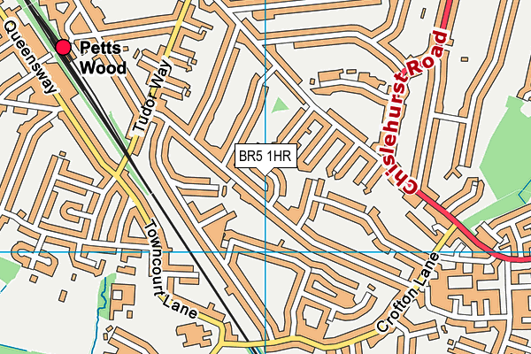 BR5 1HR map - OS VectorMap District (Ordnance Survey)