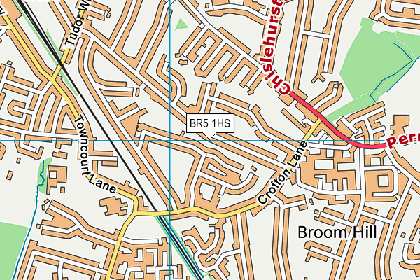 BR5 1HS map - OS VectorMap District (Ordnance Survey)