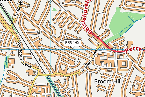 BR5 1HX map - OS VectorMap District (Ordnance Survey)