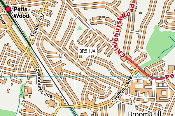 BR5 1JA map - OS VectorMap District (Ordnance Survey)