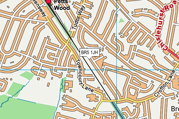 BR5 1JH map - OS VectorMap District (Ordnance Survey)