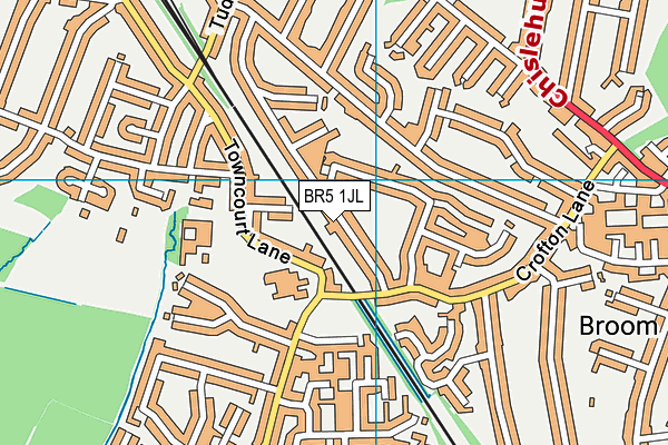 BR5 1JL map - OS VectorMap District (Ordnance Survey)