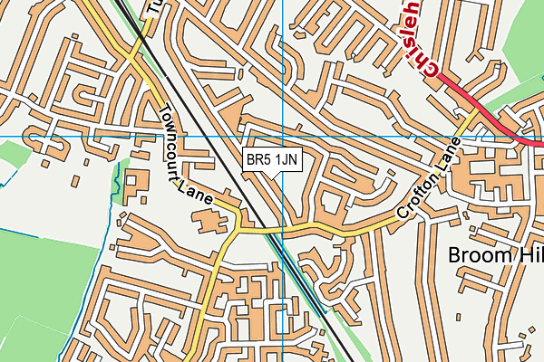 BR5 1JN map - OS VectorMap District (Ordnance Survey)