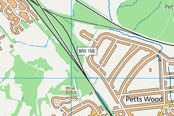 BR5 1NE map - OS VectorMap District (Ordnance Survey)