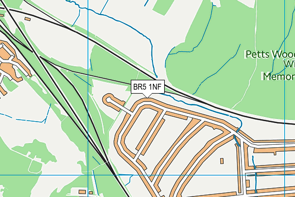BR5 1NF map - OS VectorMap District (Ordnance Survey)
