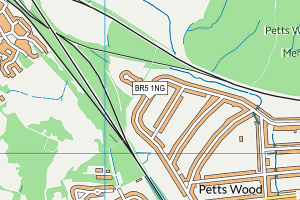 BR5 1NG map - OS VectorMap District (Ordnance Survey)