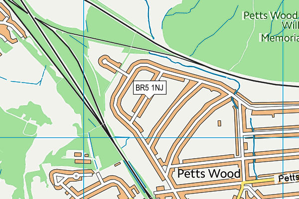 BR5 1NJ map - OS VectorMap District (Ordnance Survey)