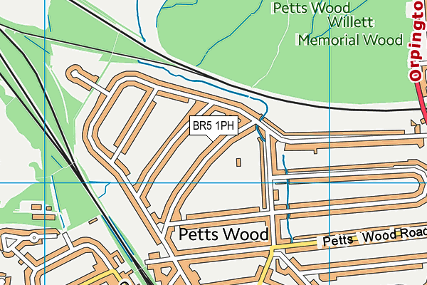 BR5 1PH map - OS VectorMap District (Ordnance Survey)