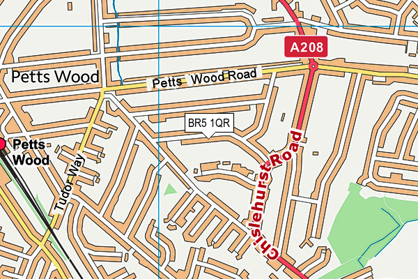 BR5 1QR map - OS VectorMap District (Ordnance Survey)