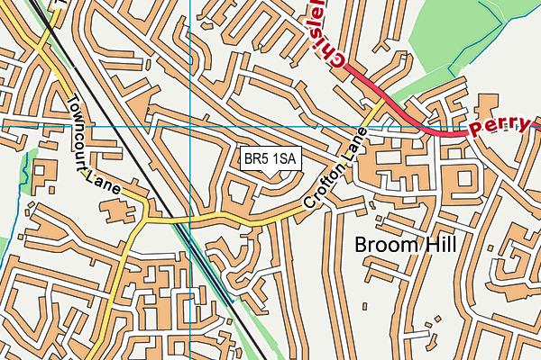 BR5 1SA map - OS VectorMap District (Ordnance Survey)