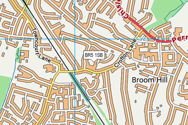 BR5 1SB map - OS VectorMap District (Ordnance Survey)