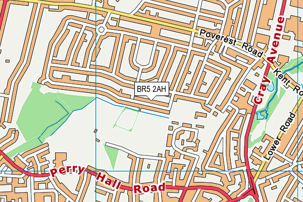 BR5 2AH map - OS VectorMap District (Ordnance Survey)