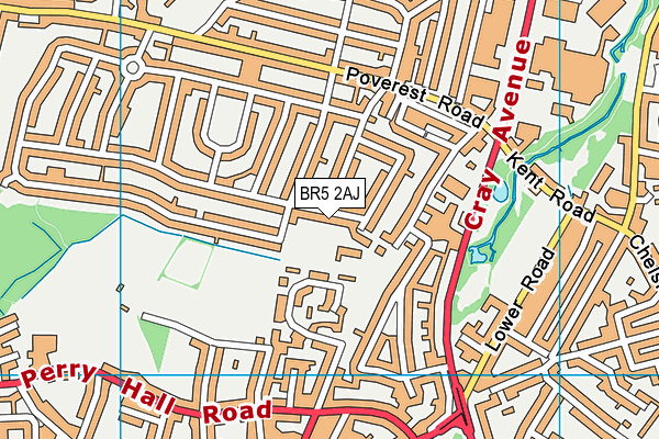 BR5 2AJ map - OS VectorMap District (Ordnance Survey)