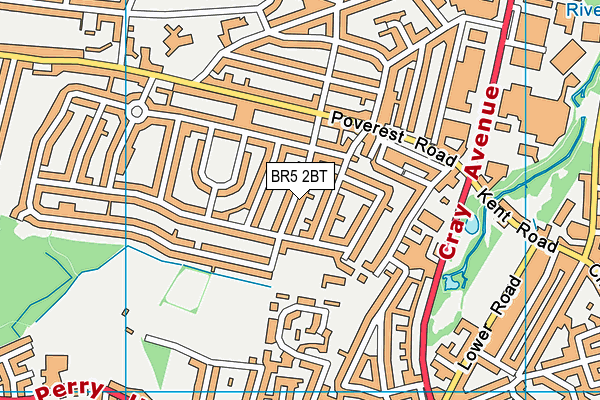 BR5 2BT map - OS VectorMap District (Ordnance Survey)