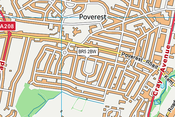 BR5 2BW map - OS VectorMap District (Ordnance Survey)