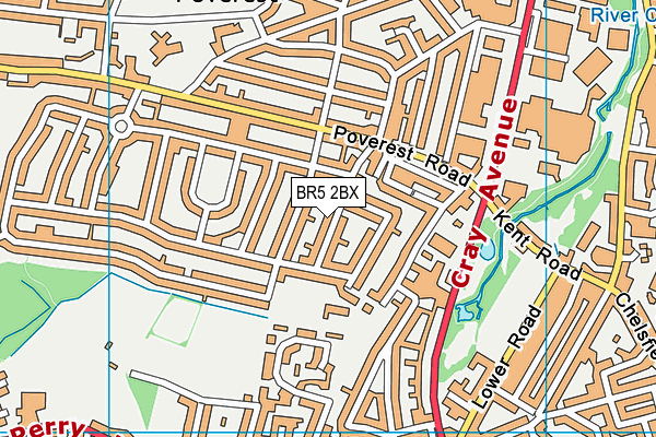 BR5 2BX map - OS VectorMap District (Ordnance Survey)