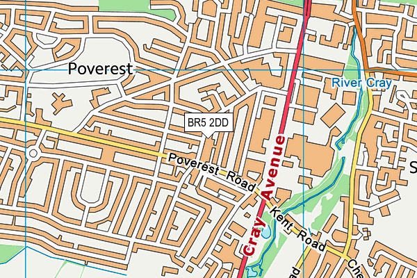 BR5 2DD map - OS VectorMap District (Ordnance Survey)