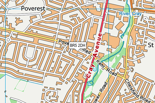BR5 2DH map - OS VectorMap District (Ordnance Survey)