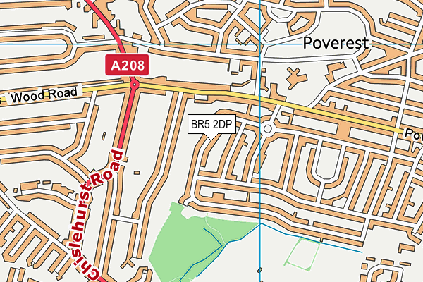 BR5 2DP map - OS VectorMap District (Ordnance Survey)