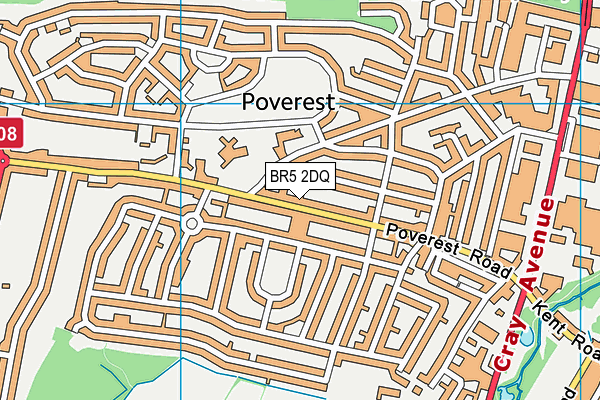 BR5 2DQ map - OS VectorMap District (Ordnance Survey)