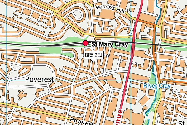 BR5 2EJ map - OS VectorMap District (Ordnance Survey)