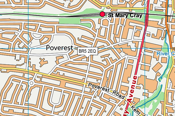 BR5 2EQ map - OS VectorMap District (Ordnance Survey)