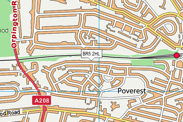 BR5 2HL map - OS VectorMap District (Ordnance Survey)