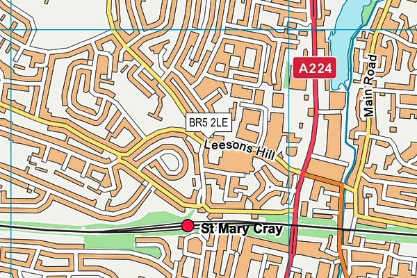 BR5 2LE map - OS VectorMap District (Ordnance Survey)