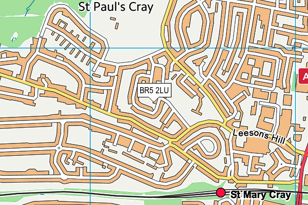 BR5 2LU map - OS VectorMap District (Ordnance Survey)