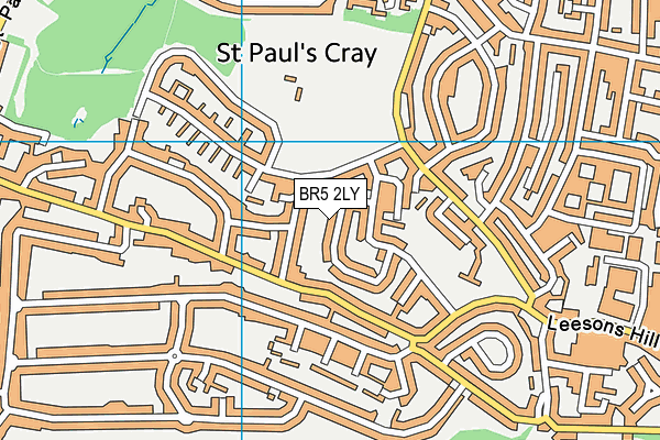 BR5 2LY map - OS VectorMap District (Ordnance Survey)