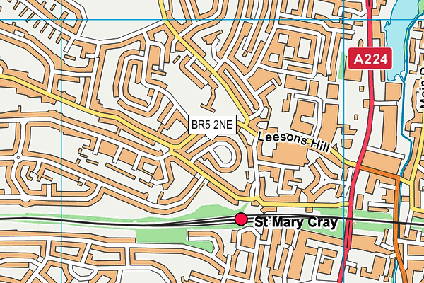 BR5 2NE map - OS VectorMap District (Ordnance Survey)