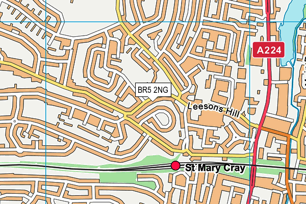 BR5 2NG map - OS VectorMap District (Ordnance Survey)