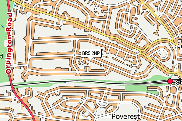 BR5 2NP map - OS VectorMap District (Ordnance Survey)