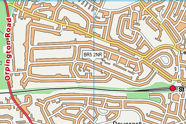 BR5 2NR map - OS VectorMap District (Ordnance Survey)