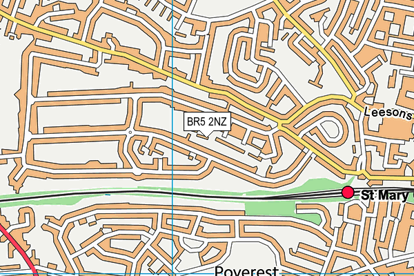 BR5 2NZ map - OS VectorMap District (Ordnance Survey)