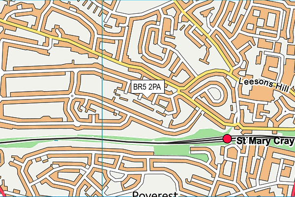 BR5 2PA map - OS VectorMap District (Ordnance Survey)