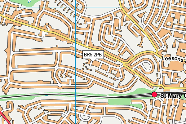 BR5 2PB map - OS VectorMap District (Ordnance Survey)